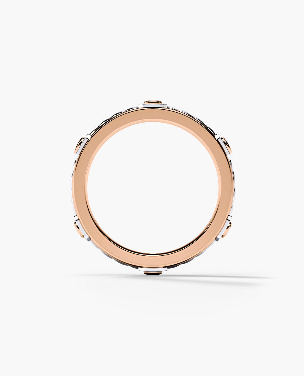 FAIRBANKS Two Tone Gold Wedding Ring