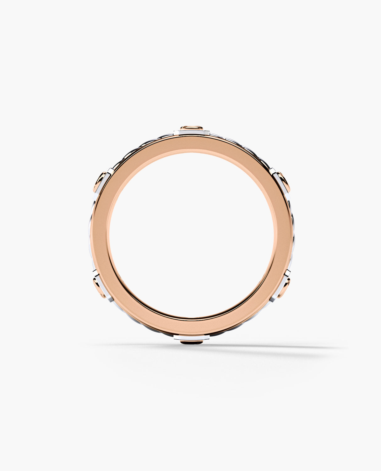 FAIRBANKS Two Tone Gold Wedding Ring