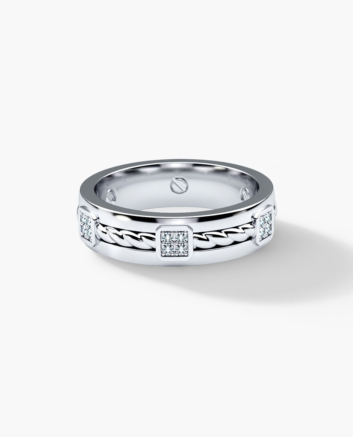 FAIRBANKS Gold Wedding Ring with 0.25ct Diamonds