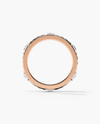 FAIRBANKS Two Tone Gold Wedding Ring with 1.00ct Black Diamonds