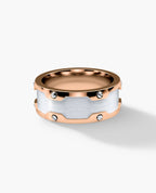 GRANT Two Tone Gold Wide Wedding Ring