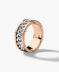 KENSINGTON Two Tone Gold Cuban Link Ring