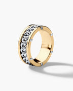 KENSINGTON Two Tone Gold Cuban Link Ring