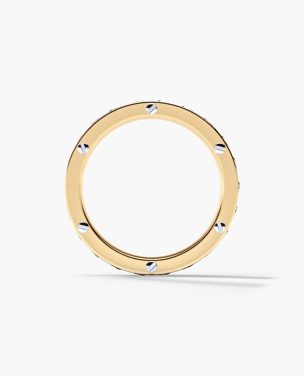 KENSINGTON Two Tone Gold Cuban Link Ring with 0.65ct Diamonds