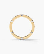 KENSINGTON Two Tone Gold Cuban Link Ring with 0.65ct Diamonds