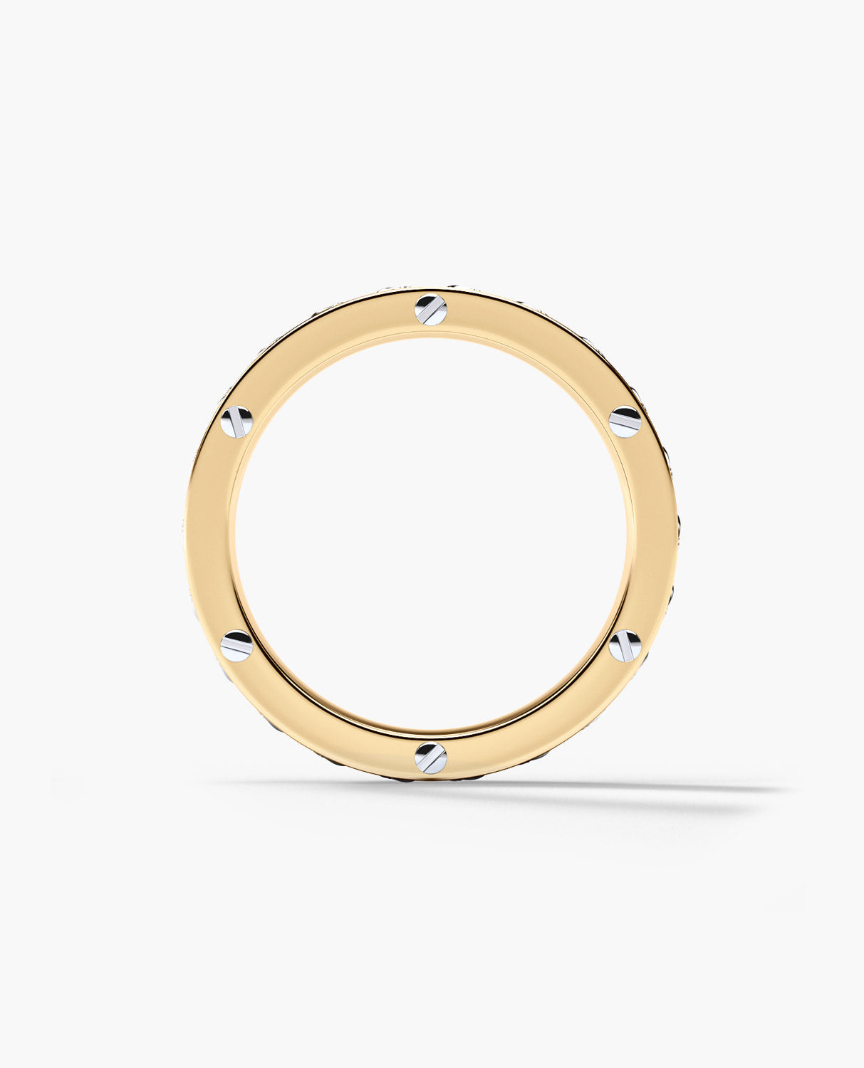 KENSINGTON Two Tone Gold Cuban Link Ring with 0.65ct Diamonds