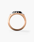 LODESTAR Two-Tone Gold Signet Ring with Black Onyx