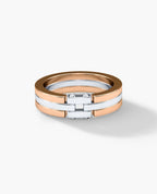 MEIKLE Two Tone Gold Wedding Ring