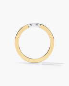 MEIKLE Two-Tone Gold Ring with 0.45ct Diamonds