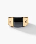 MONTANA Gold Ring with Black Onyx