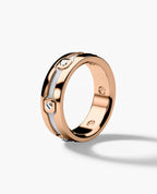NEWMONT Two Tone Gold Wedding Ring