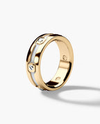 NEWMONT Two Tone Gold Wedding Ring
