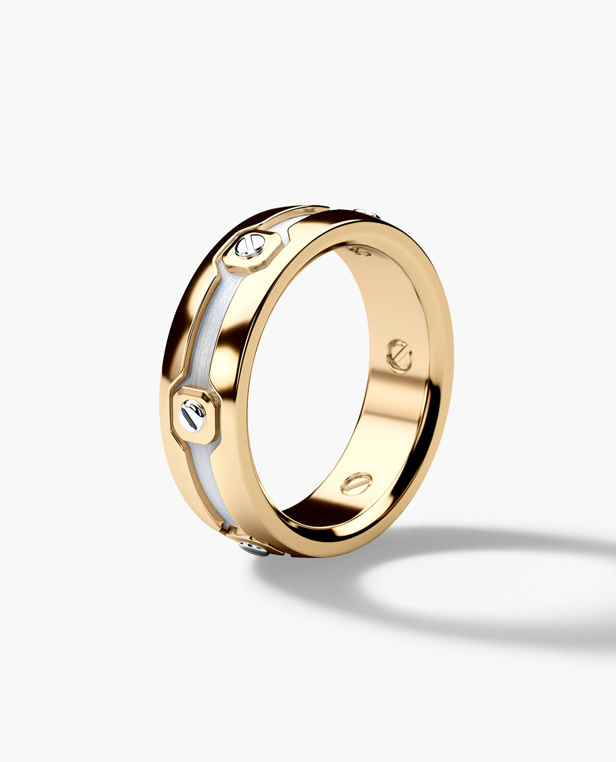 NEWMONT Two Tone Gold Wedding Ring
