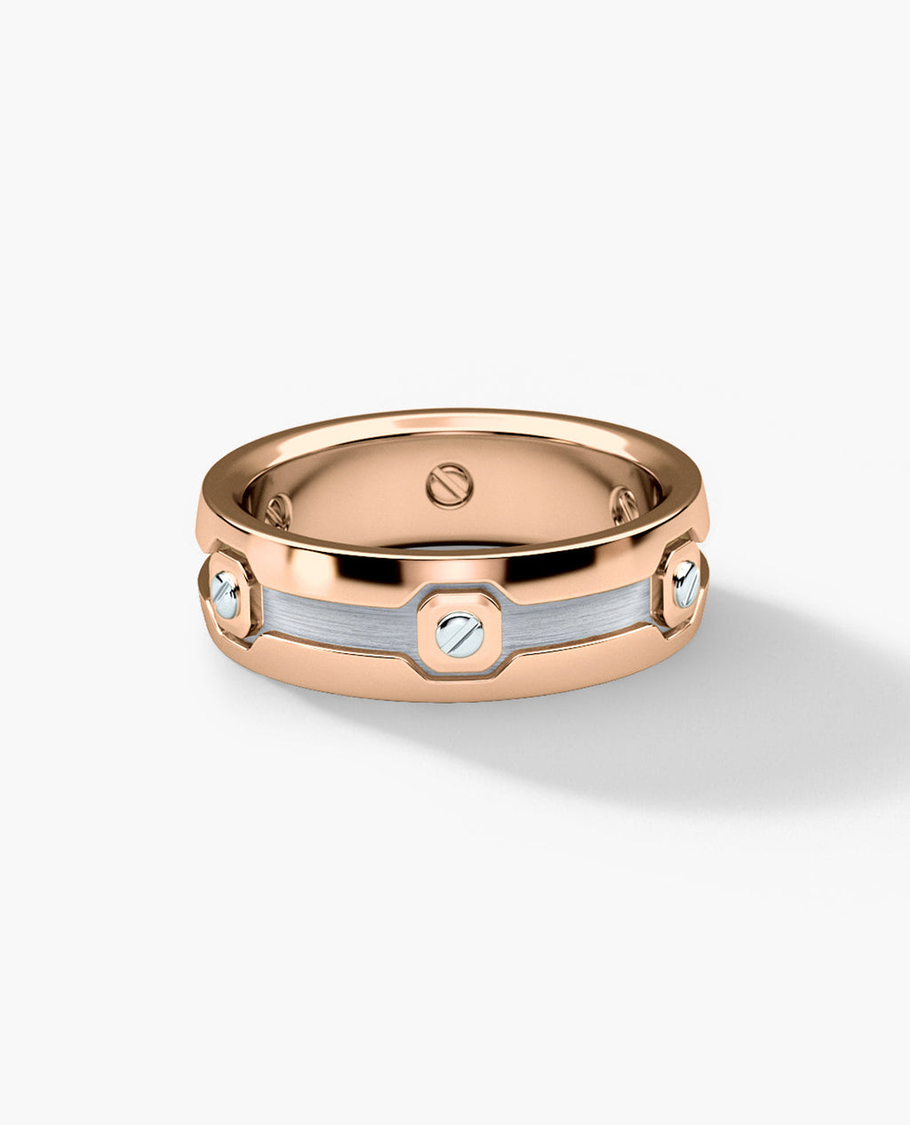 NEWMONT Two Tone Gold Wedding Ring