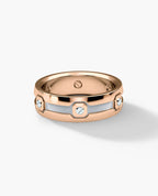NEWMONT Two Tone Gold Wedding Ring