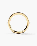 NEWMONT Two Tone Gold Wedding Ring with 0.10ct Diamonds