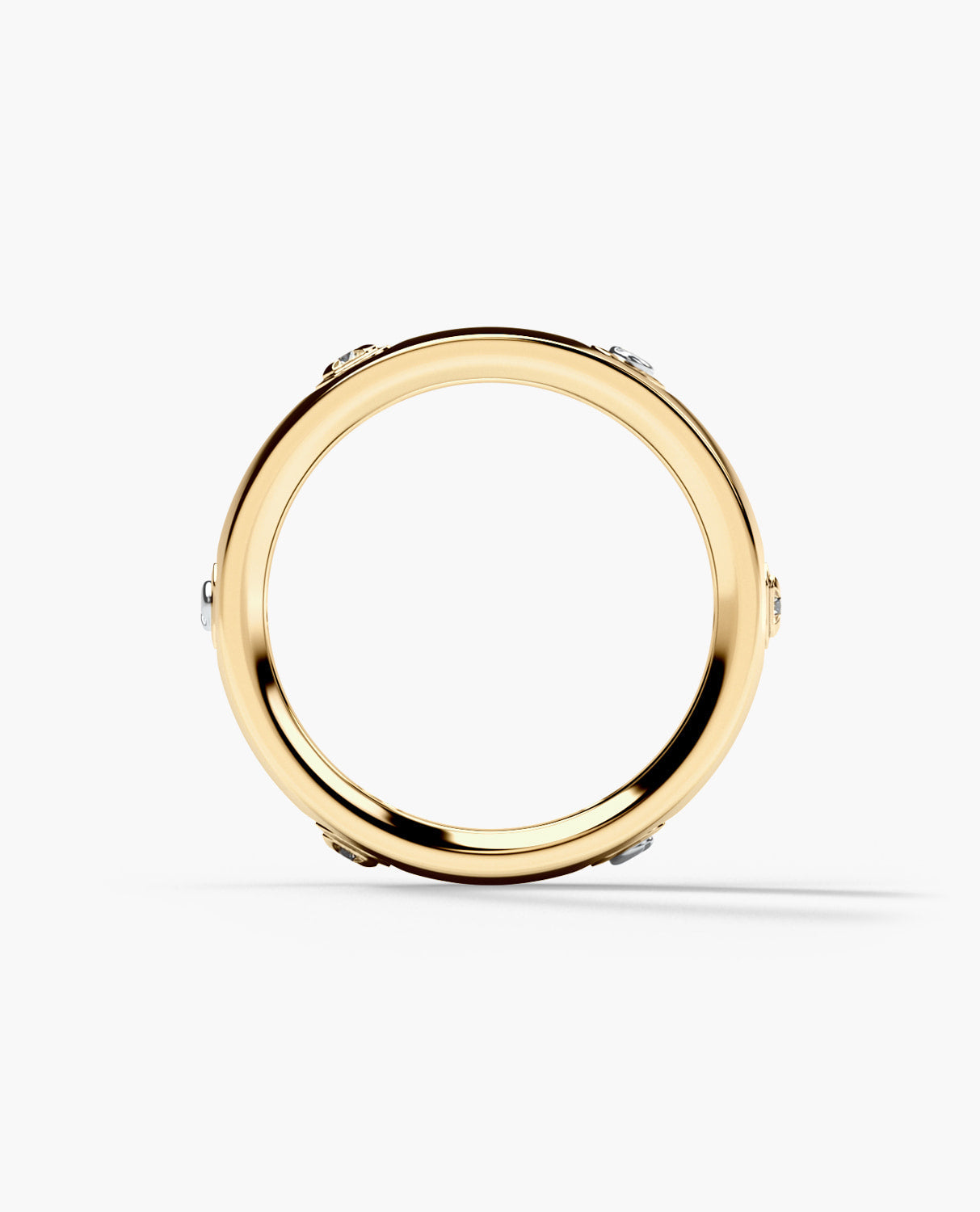 NEWMONT Two Tone Gold Wedding Ring with 0.10ct Diamonds