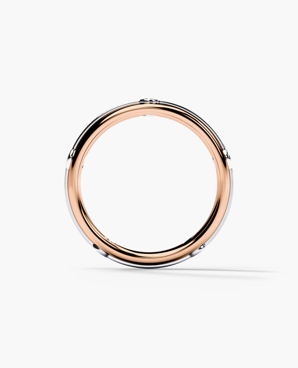 REED Two Tone Gold Wedding Ring with 0.40ct Diamonds