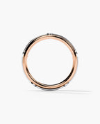 REED Two Tone Gold Wedding Ring with 0.40ct Diamonds