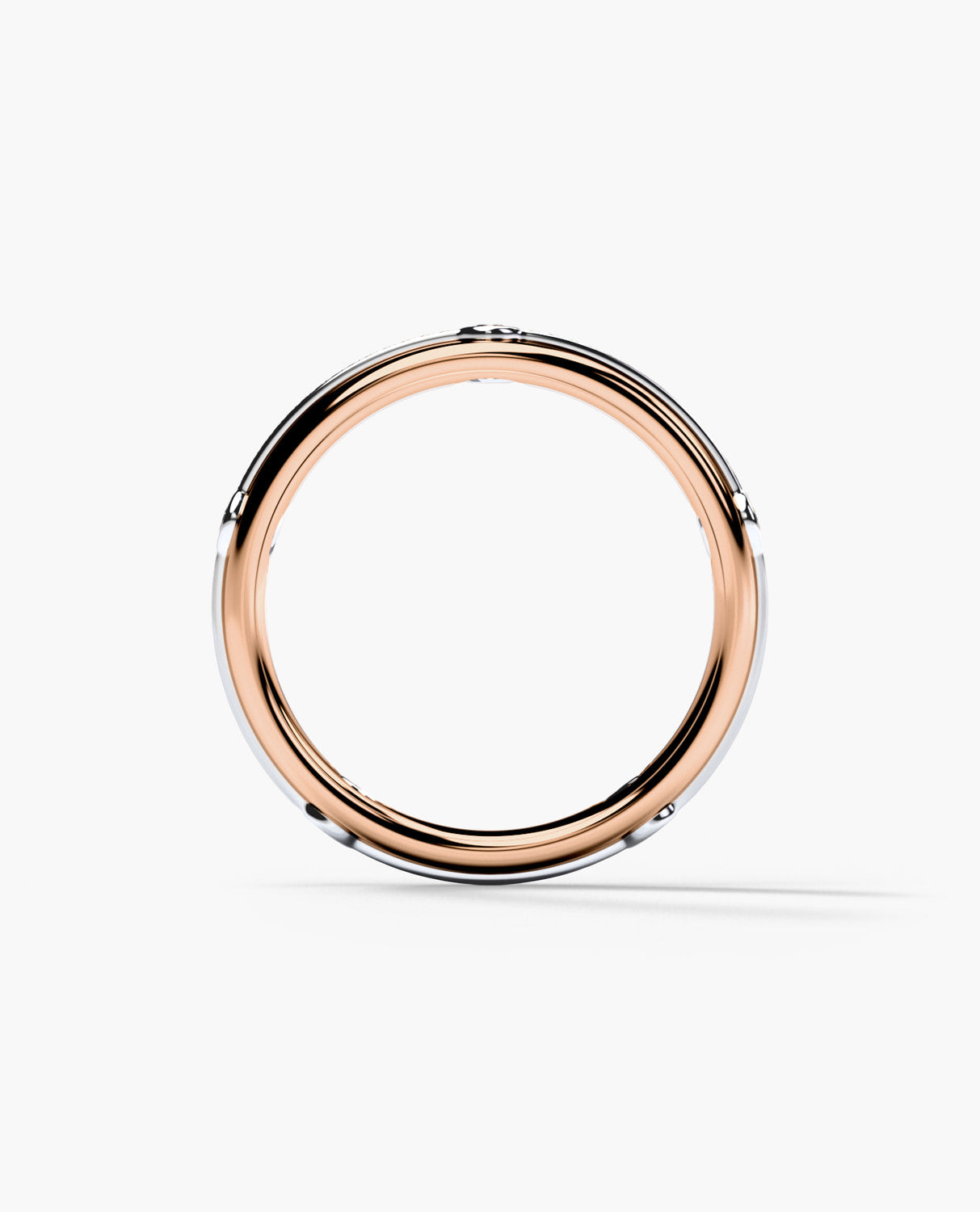 REED Two Tone Gold Wedding Ring with 0.40ct Diamonds