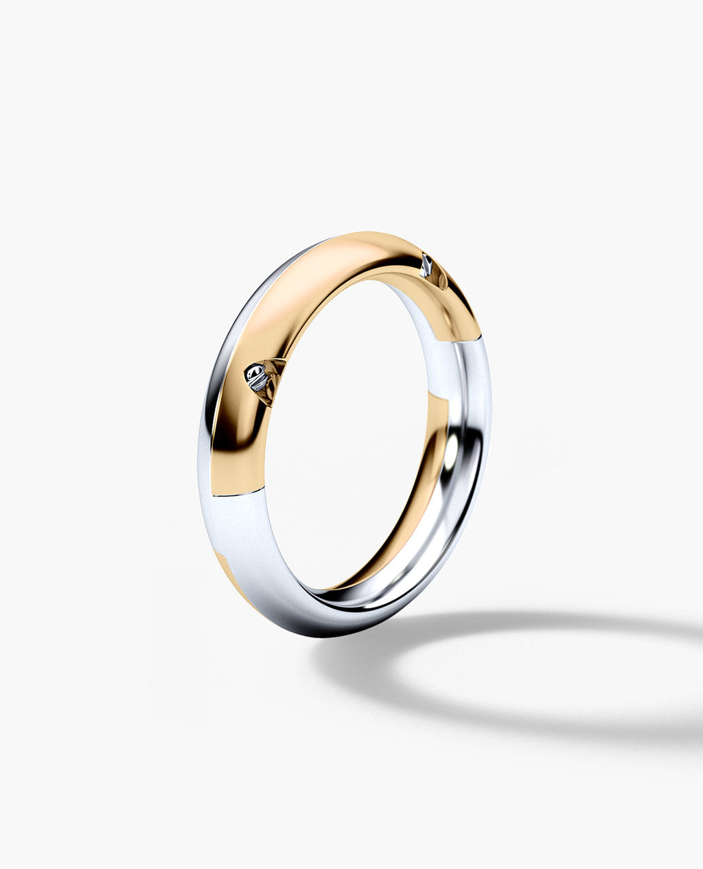 SANTA CRUZ Two Tone Gold Wedding Ring