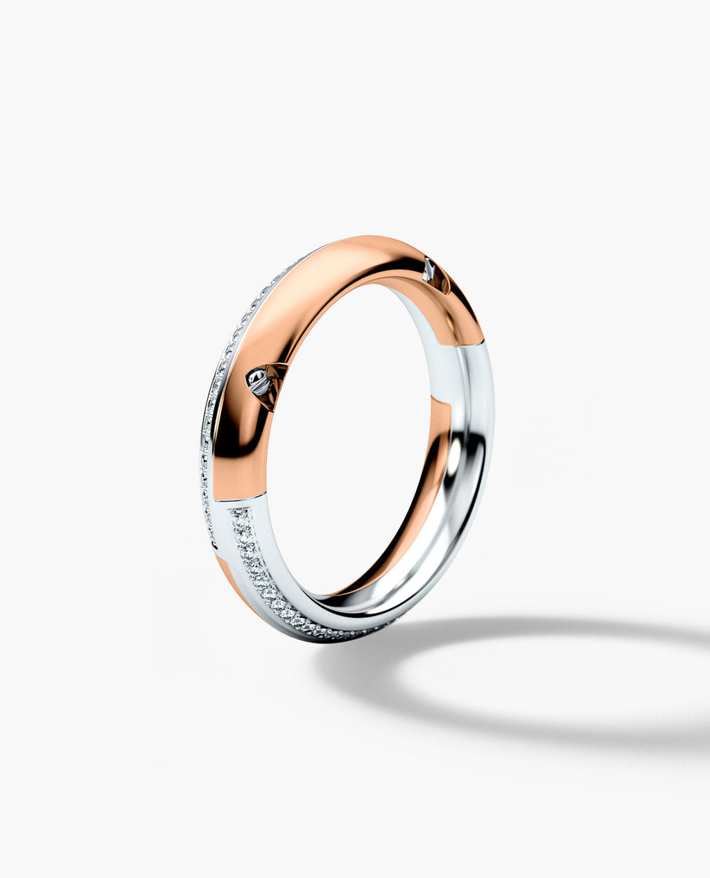 SANTA CRUZ Two Tone Gold Wedding Ring with 0.35ct Diamonds