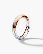 SANTA CRUZ Two Tone Gold Wedding Ring with 0.35ct Diamonds