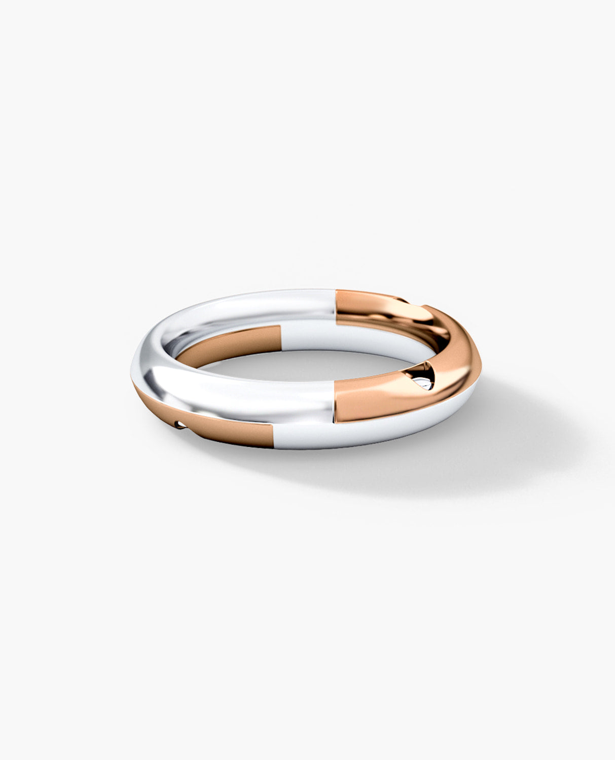 SANTA CRUZ Two Tone Gold Wedding Ring