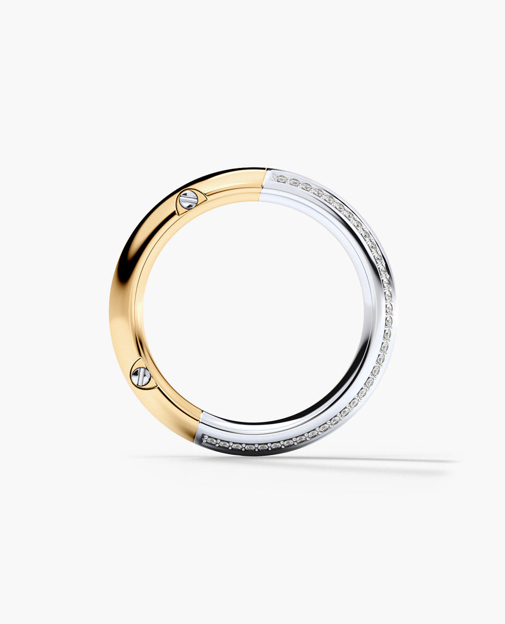 SANTA CRUZ Two Tone Gold Wedding Ring with 0.35ct Diamonds