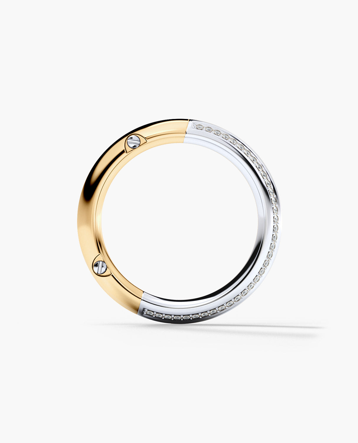 SANTA CRUZ Two Tone Gold Wedding Ring with 0.35ct Diamonds