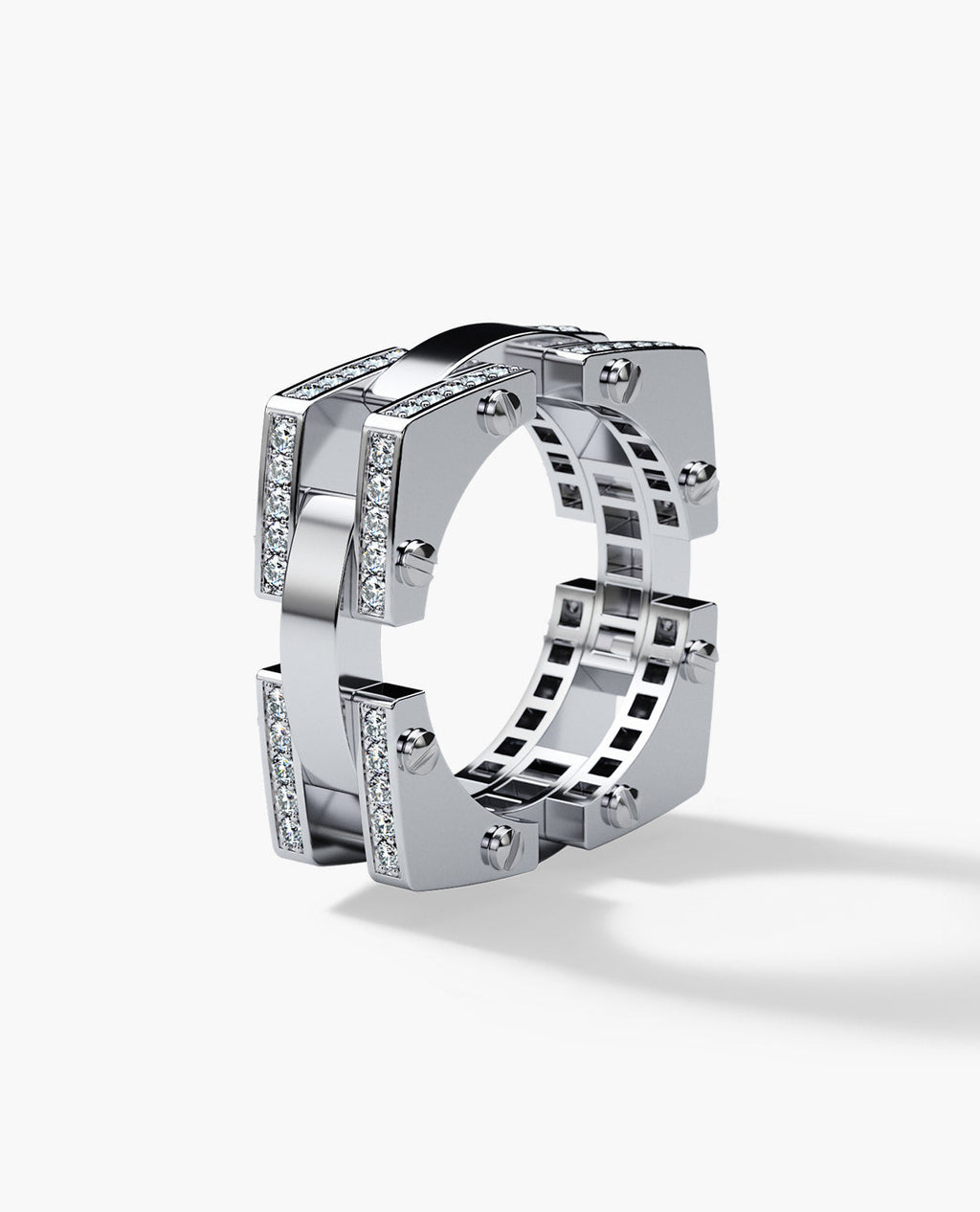 BINGHAM Gold Square Ring with 1.05ct Diamonds