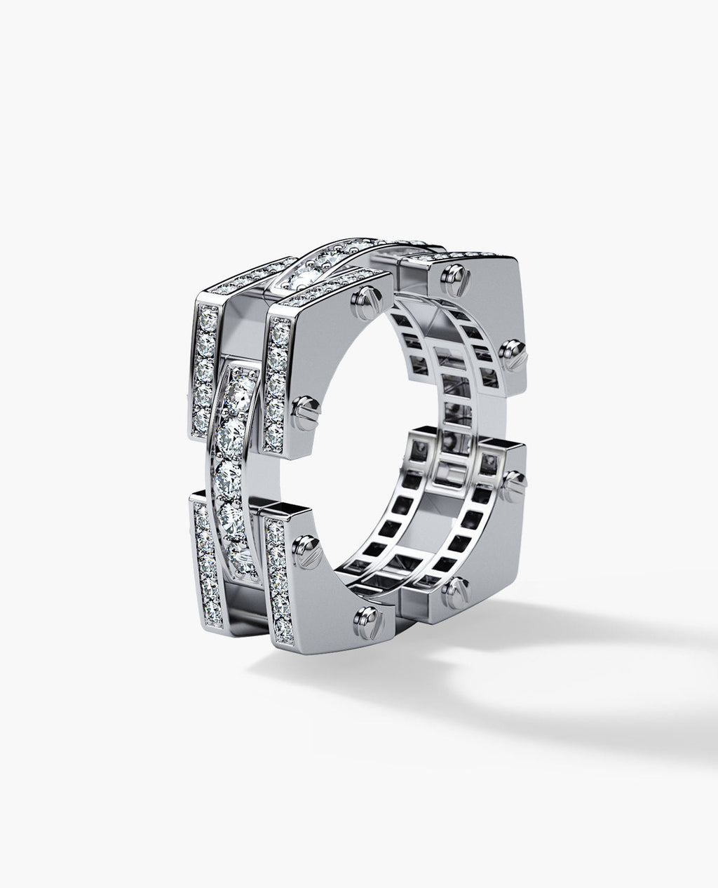 BINGHAM Gold Square Ring with 2.15ct Diamonds