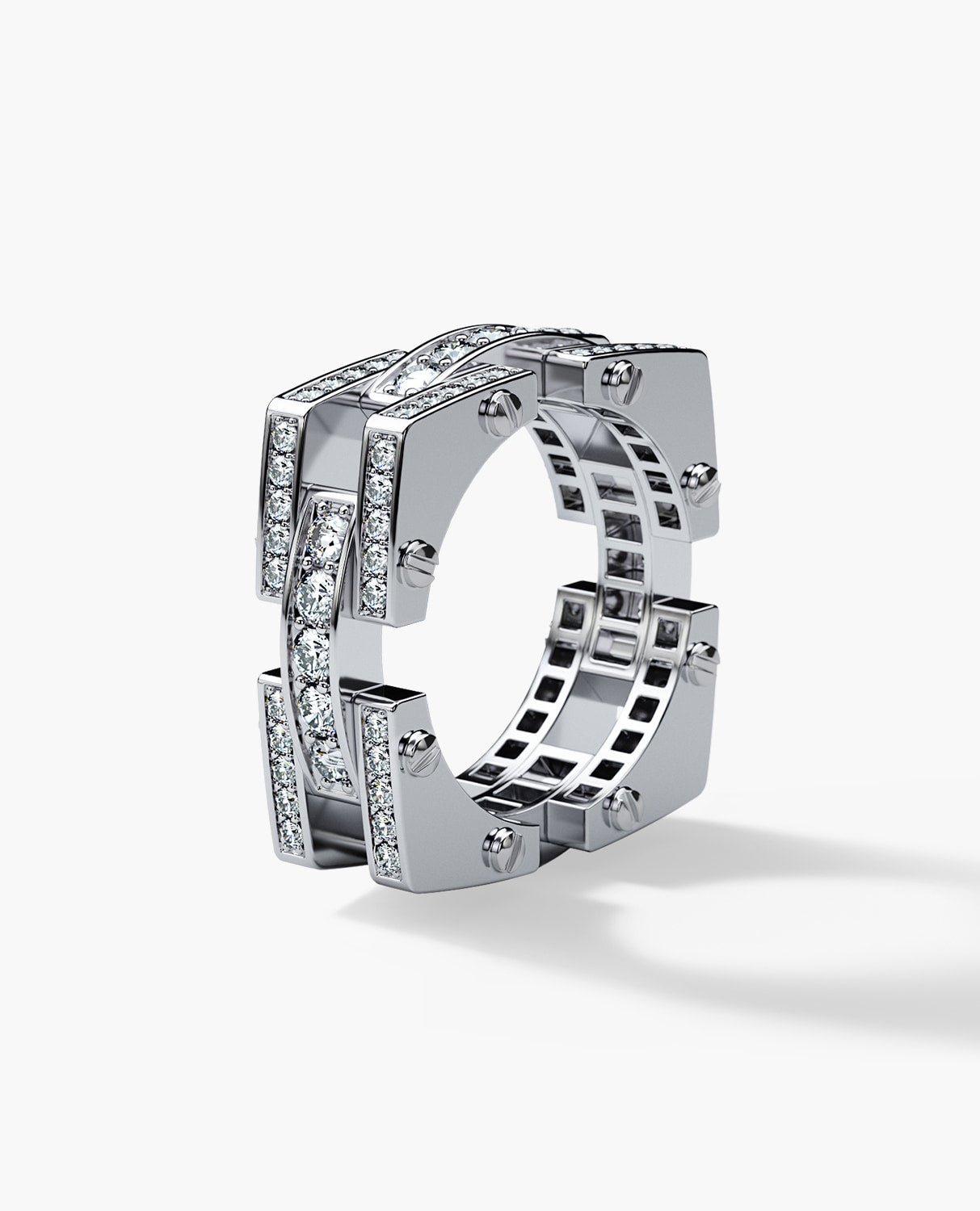 BINGHAM Gold Square Ring with 2.15ct Diamonds