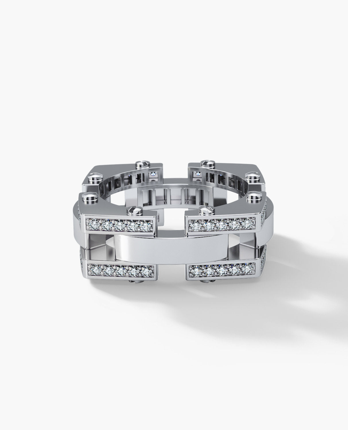 BINGHAM Gold Square Ring with 1.05ct Diamonds