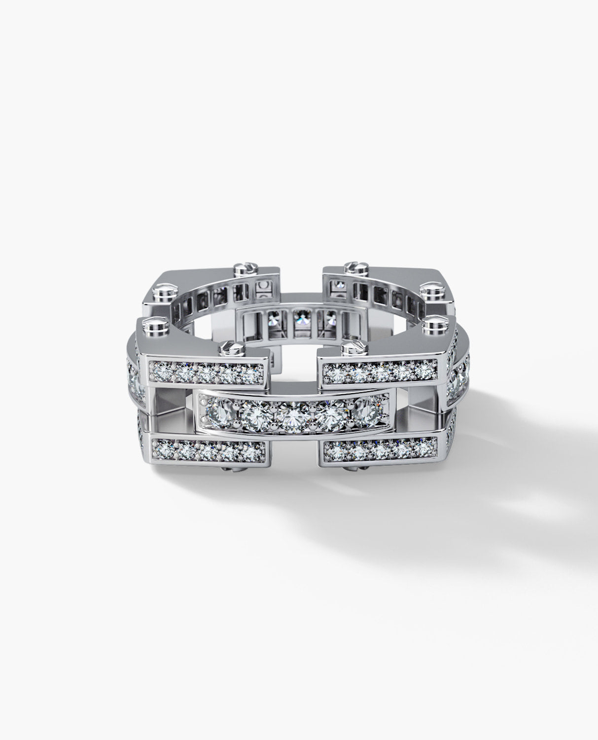 BINGHAM Gold Square Ring with 2.15ct Diamonds