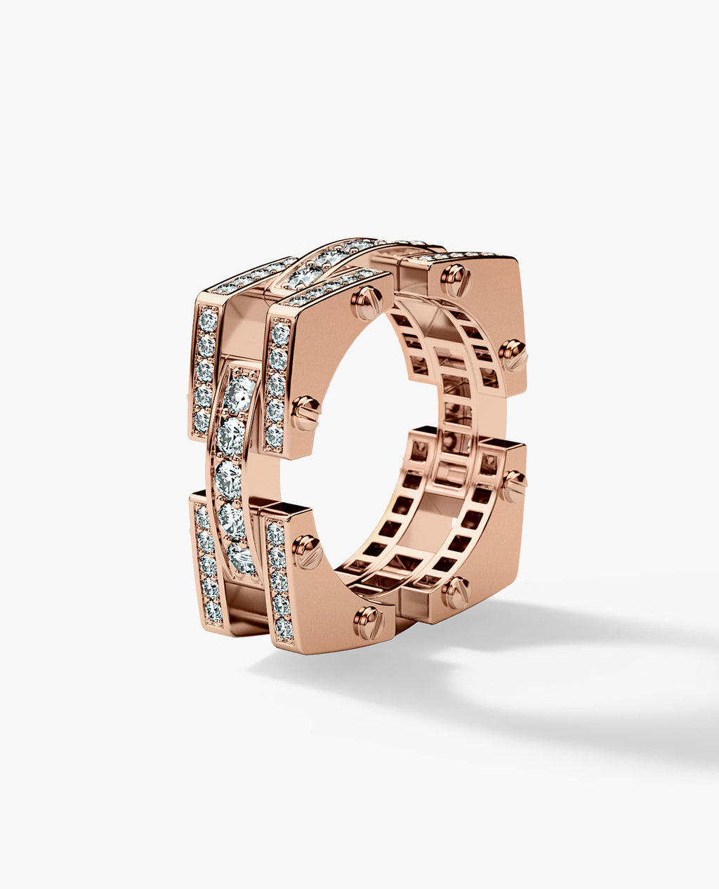 BINGHAM Gold Square Ring with 2.15ct Diamonds