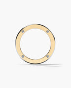 BREWER Two-Tone Gold Wedding Band with 3.10ct Diamonds