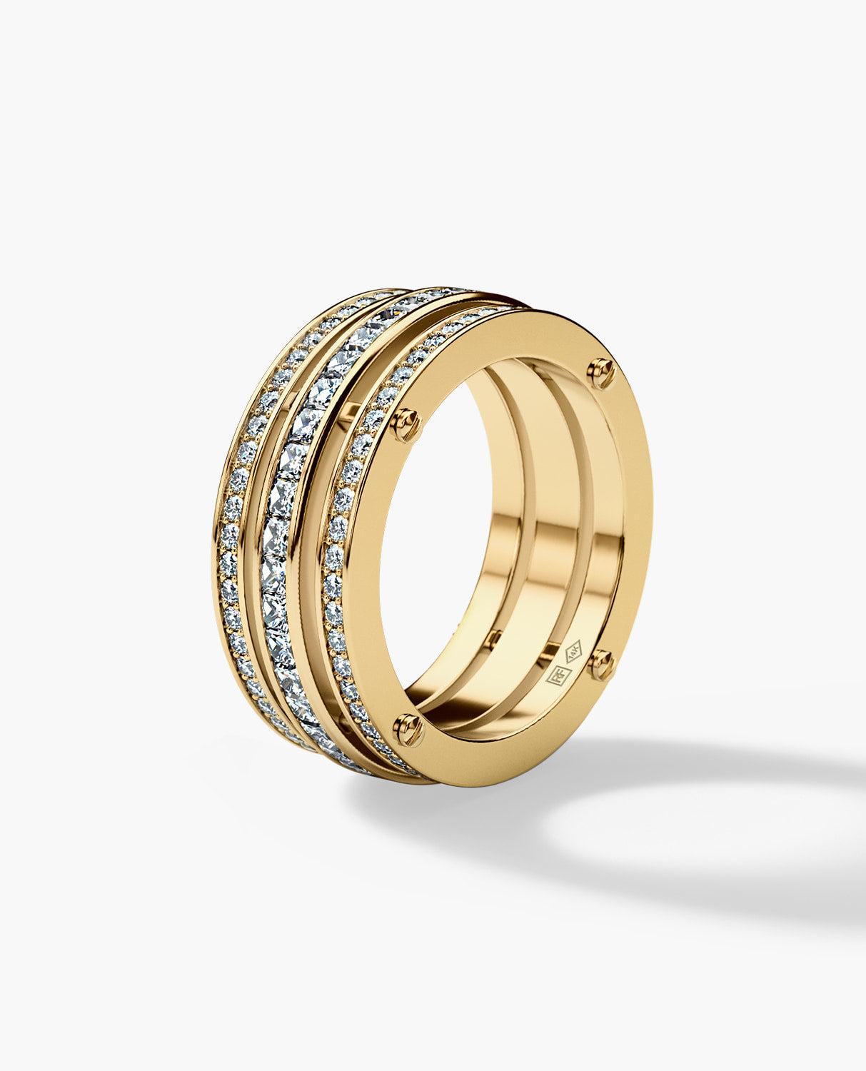 BREWER Gold Ring with 3.10ct Diamonds