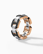 BRIGGS Two-Tone Gold Ring with 0.70ct Black Diamonds