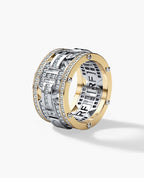 BRIGGS Two-Tone Gold Ring with 2.10ct Diamonds - Wide Version
