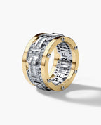 BRIGGS Two-Tone Gold Ring with 1.00ct Diamonds - Wide Version