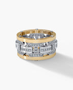BRIGGS Two-Tone Gold Ring with 1.00ct Diamonds - Wide Version