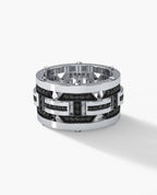 BRIGGS Gold Ring with 1.00ct Black Diamonds - Wide Version