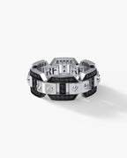 BRIGGS Gold Ring with 0.70ct Black Diamonds