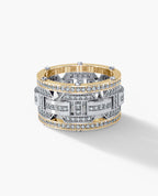 BRIGGS Two-Tone Gold Ring with 2.10ct Diamonds - Wide Version