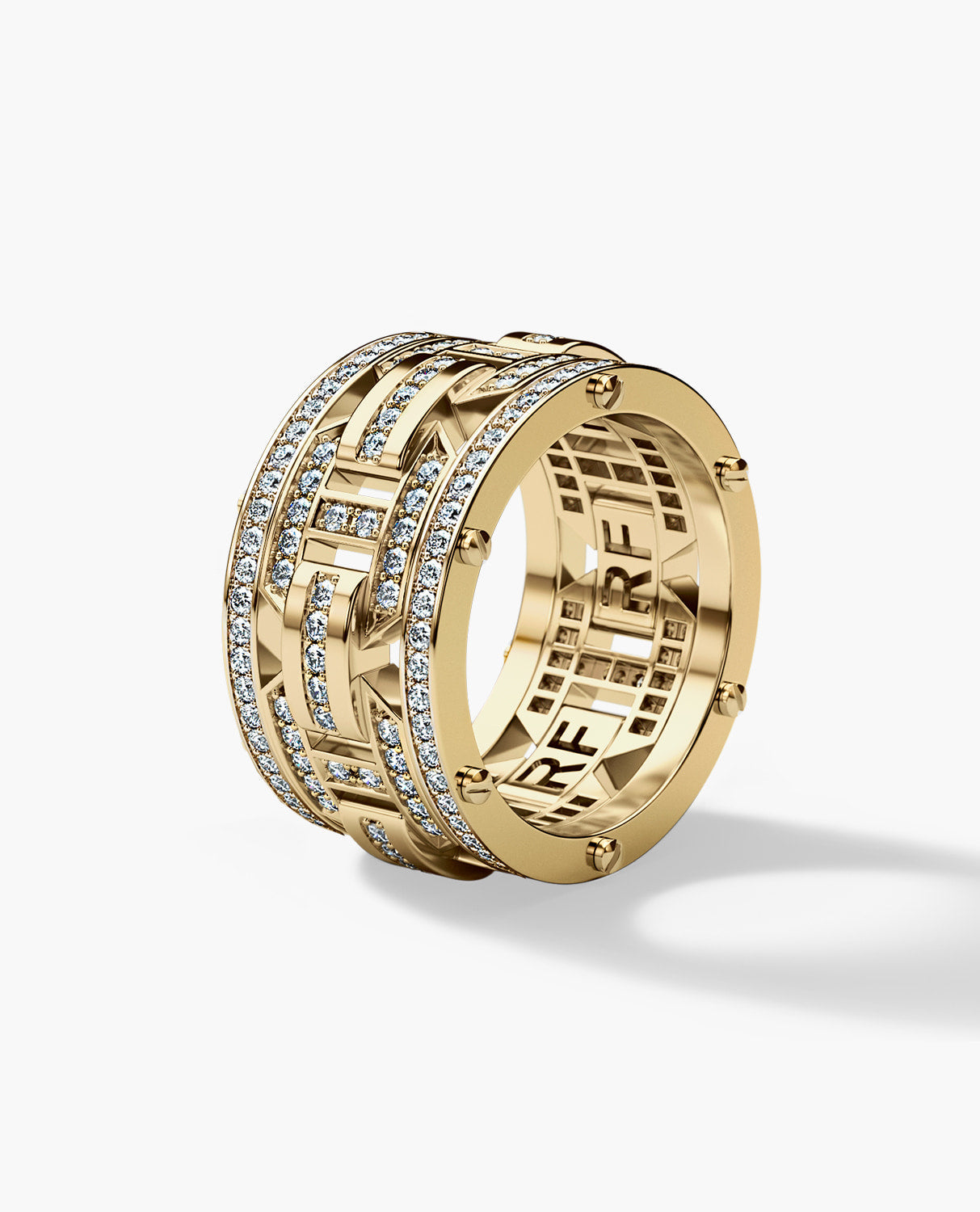BRIGGS Gold Ring with 2.10ct Diamonds - Wide Version
