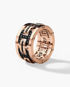 BRIGGS Gold Ring with 1.00ct Black Diamonds - Wide Version
