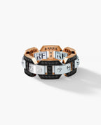 BRIGGS Two-Tone Gold Ring with 0.70ct Black Diamonds