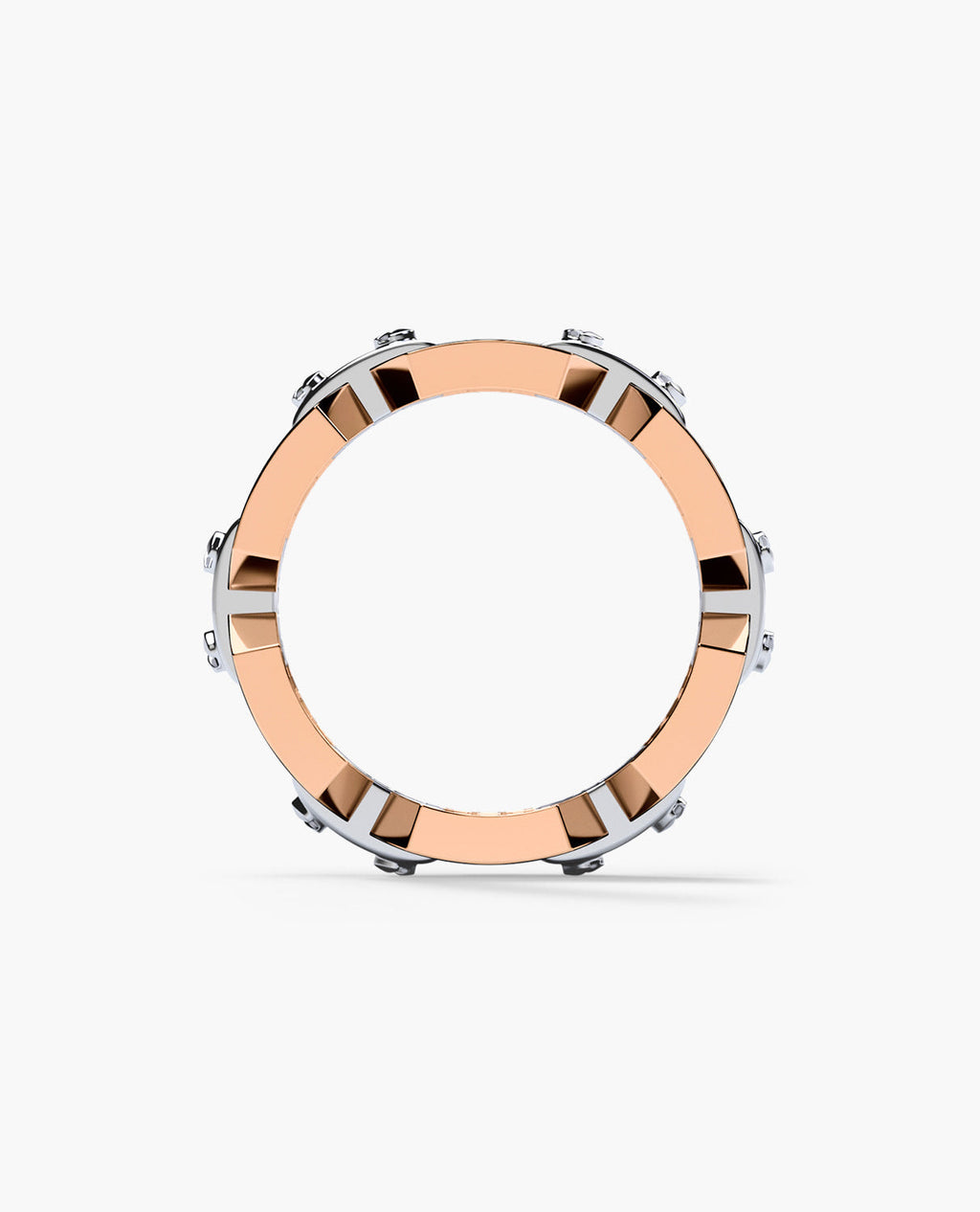 BRIGGS Two-Tone Gold Ring with 0.70ct Black Diamonds