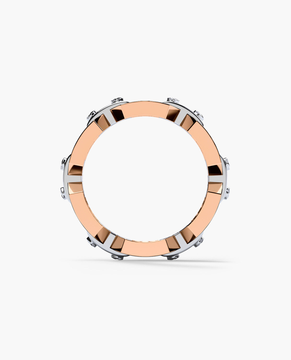 BRIGGS Two-Tone Gold Ring with 0.70ct Black Diamonds